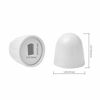 Picture of 4Packs Universal Toilet Bolt Caps, Round Plastic Push-On Toilet Bowl Bolt Caps Covers, with Extra Washers for Easy installation, 1.44 Inch Height, White Color