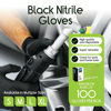 Picture of Inspire Black Nitrile Disposable Gloves | 4.5 Nitrile Disposable Safety Medical Cooking Cleaning Disposable Black Gloves|Large, 100 Count