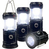 Picture of Collapsible Portable LED Camping Lantern XTAUTO Lightweight Waterproof Solar USB Rechargeable LED Flashlight Survival Kits for Indoor Outdoor Home Emergency Light Power Outages Hiking Hurricane 4-Pack