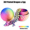 Picture of LOCYFENS 3D Printed Dragon Eggs with Dragon Inside, Rainbow Articulated 3D Dragon Toys with 3D Dragon Eggs, Crystal Dragon Red Yellow Blue