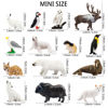 Picture of Toymany 14PCS Mini Arctic Animals Figurines Set, Polar Animals Toys with Polar Bear, Caribou, Penguin, Walrus, Wolf Figurines Cake Toppers Birthday Easter Gifts for Preschool Kids
