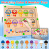 Picture of MTYOKILN Magnetic Color & Number Maze - Montessori Wooden Color Matching Learning Counting Puzzle Board - Toddler Fine Motor Skills Toys for Boys Girls 3 4 5 Years Old