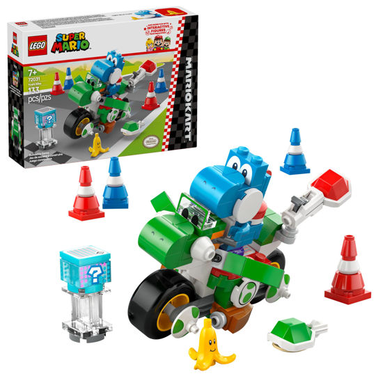 Picture of LEGO Super Mario: Mario Kart Yoshi Bike - Building Toy Set for Kids, Boys and Girls, Ages 7+ - Mario Kart Toy for Fans with Blue Yoshi - Gift Idea for Birthdays - 72031
