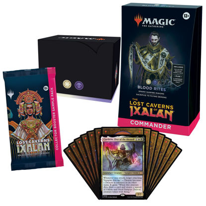 Picture of Magic: The Gathering The Lost Caverns of Ixalan Commander Deck - Blood Rites (100-Card Deck, 2-Card Collector Booster Sample Pack + Accessories)