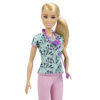 Picture of Barbie Careers Fashion Doll & Accessory, Nurse Wearing Print Top, Pink Pants & White Shoes with Stethoscope