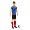 Picture of Barbie Careers Ken Fashion Doll & Accessory, Soccer Player with Cropped Hair, #10 Uniform, Tall Socks, Cleats & Ball