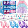 Picture of LJZJ Princess Dress Up Toys & Jewelry Boutique, Costumes Set incl Color Skirts, Shoes, Crowns, Accessories, Girls Role Play Gift for 3 4 5 6 Year old Girl Toddler B-day Party Favors