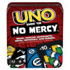 Picture of Mattel Games UNO Show ‘em No Mercy Card Game in Storage & Travel Tin for Kids, Adults & Family Night with Extra Cards, Special Rules & Tougher Penalties (Amazon Exclusive)