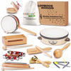 Picture of LOOIKOOS Baby Musical Instruments Montessori Toys for Toddlers 1-3,Natural Wooden Percussion Instruments Set for Kids Preschool Educational Musical Toys for Ages 5-9