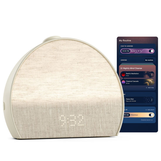 Picture of Hatch Restore 3 Sunrise Alarm Clock, Sound Machine, Smart Light (Putty) - White Noise, Screen-Free Sleep Routine