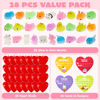 Picture of JOYIN 28 Packs Valentine Party Favor Set with 28 Glow In The Dark Mochi squishy toy Filled Hearts and Heart Cards, Kawaii Stress Relief Toys for Kids Valentine Celebration and Classroom Exchange