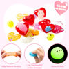 Picture of JOYIN 28 Packs Valentine Party Favor Set with 28 Glow In The Dark Mochi squishy toy Filled Hearts and Heart Cards, Kawaii Stress Relief Toys for Kids Valentine Celebration and Classroom Exchange