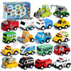 Picture of JOYIN 18 Pcs Pull Back City Cars and Trucks Toy Vehicles Set, Friction Powered Cars Toys for Toddlers, Boys, Girls’ Educational Play, Goodie Bags Stuffers