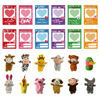 Picture of JIALWEN 12 Pack Valentines Day Cards for Kids with Animal Finger Puppet for Kids Valentine Theme Gifts Greeting Cards School Classroom Exchange Prizes Party Favors for Boys & Girls