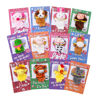 Picture of JIALWEN 12 Pack Valentines Day Cards for Kids with Animal Finger Puppet for Kids Valentine Theme Gifts Greeting Cards School Classroom Exchange Prizes Party Favors for Boys & Girls