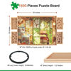 Picture of ALL4JIG 1500 Piece Rotating Puzzle Board with Drawers and Cover,26"x35"Portable Wooden Jigsaw Puzzle Table for Adults Portable,Lazy Susan Spinning Puzzle Boards Birthday Gift for mom