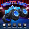 Picture of AUUGUU Remote Control Car, 2.4GHz Monster Trucks Toys with Light Spray, Brithday Gift for Kids 3 4 5 6 7 8, All Terrain RC Cars, Toddler Toys for Boys Girls 3+ Year Old