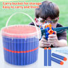 Picture of Pokiiulk Refill Darts Bullets Compatible with Nerf Guns N-Strike Elite Series, 300PCS Refill Darts Premium Foam Bullets Pack with Portable Storage Bucket