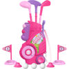 Picture of Liberry Toddler Golf Set for 1 2 3 4 5 Years Old, Upgraded Kids Golf Cart with Unique Shoulder Strap Design, Indoor and Outdoor Golf Toys for Boys Girls (Pink)