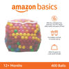 Picture of Amazon Basics BPA Free Crush-Proof Plastic Ball, Pit Balls with Storage Bag, Toddlers Kids 12+ Months, Pack of 400 Balls, 6 Bright Colors