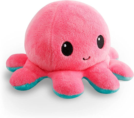 Picture of TeeTurtle - The Original Reversible Octopus Plushie - Pink + Aqua - Cute Sensory Fidget Stuffed Animals That Show Your Mood, 4 inch
