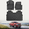 Picture of KARPAL Floor Mats Fit 2015-2025 Ford F150 SuperCrew (Includes 22-25 Lightning) w/Out Fold Flat Storage, Custom Fit TPE All Weather F150 Accessories 1st&2nd Car Mats (3 PCS)