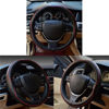 Picture of Car Steering Wheel Cover, Anti-Slip, Safety, Soft, Breathable, Heavy Duty, Thick, Full Surround, Sports Style (Black with Red line)