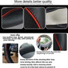Picture of Car Steering Wheel Cover, Anti-Slip, Safety, Soft, Breathable, Heavy Duty, Thick, Full Surround, Sports Style (Black with Red line)