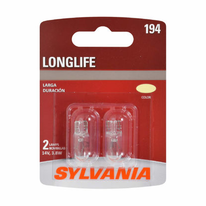 Picture of SYLVANIA - 194 Long Life Miniature - Bulb, Ideal for Interior Lighting - Trunk, Cargo and License Plate (Contains 2 Bulbs)