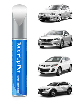 Picture of RSACET 25D/26G Snowflake White Pearl Tricoat Touch Up Paint Compatible with Mazda Exact Match Touch Up Paint Car Scratch Repair