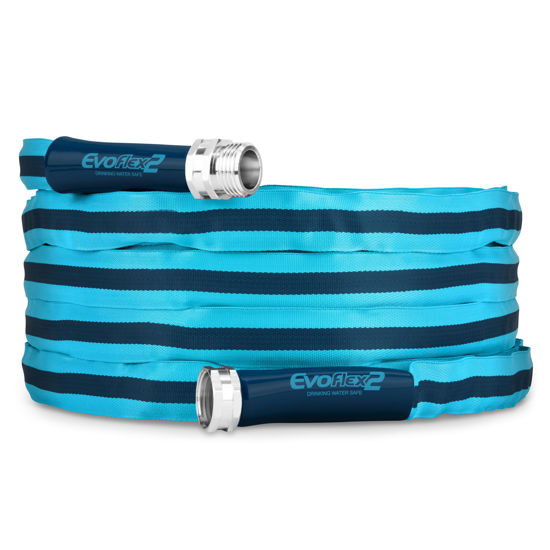 Picture of Camco EvoFlex2 25-ft Drinking Water Hose - RV Drinking Water Hose Reinforced with Fabric & Ultra Lightweight - Contains No Lead, No BPA & No Phthalate - Abrasion Resistant (22577)