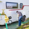 Picture of STMOUTUO RV Water Pressure Regulator for RV Camper. Brass Lead-Free Adjustable Camper Water Pressure Regulator with 0-160 PSI Gauge ，Reducer Valve W Filter，Package includes 1 raw tape for water pipes.