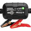 Picture of NOCO GENIUS2, 2A Smart Car Battery Charger, 6V and 12V Automotive Charger, Battery Maintainer, Trickle Charger, Float Charger and Desulfator for Motorcycle, ATV, Lithium and Deep Cycle Batteries