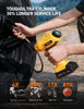 Picture of AstroAI Cordless Tire Inflator Air Compressor 20V Rechargeable Battery Powered 160PSI Portable Air Pump with 12V Car Power Adapter Digital Pressure Gauge for Cars Motorcycles JY16P160-18（C2）Yellow