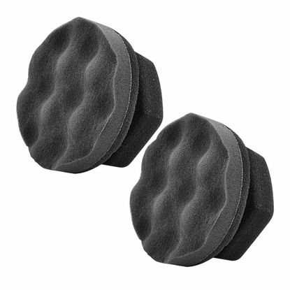 Picture of IPELY 2 Pack Large Tire Shine Applicator Pad, Durable and Reusable Hex-Grip Tire Dressing Applicator Pad for Applying Tire Shine