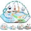 Picture of Baby Gym Play Mat, 8-in-1 Tummy Time Mat & Ball Pit with 6 Toys, Washable Baby Activity Play Mat for Visual, Hearing, Sensory, Motor Development, Baby Toys Gift for Toddler Infant 0-3-6-9-12 Months