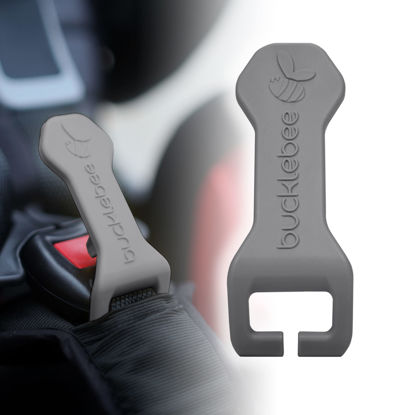 Picture of Bucklebee Easy Car Seat Buckle Release Aid for Children Unbuckle Car Seat Release Tool - Car Seat Button Pusher - Car Seat Opener for Nails - Car Seat Buckle Release Tool (1 Pack Gray)