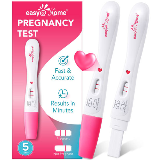 Picture of Easy@Home Smart Timing Pregnancy Test: Accurate Early hCG Detection - Fast Results & Easy to Use at-Home Tests with Love Heart Indicator | 5 Pack