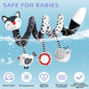 Picture of Euyecety Baby Spiral Plush Toys, Black White Stroller Toy Stretch & Spiral Activity Toy Car Seat Toys, Hanging Rattle Toys for Crib Mobile, Newborn Sensory Toy Best Gift for 0 3 6 9 12 Months Baby-Fox