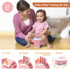 Picture of MCGMITT Portable Potty Seat for Kids Travel - Foldable Training Toilet Chair for Toddler Girls with Storage Bags for Outdoor and Indoor Easy to Clean(Pink)