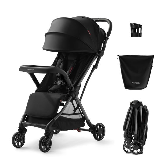 Picture of Momcozy ClickGo Lightweight Stroller, Compact Travel Stroller for Airplane with One-Click Fold, Baby Stroller and Toddler Stroller with Large Canopy for Kids from 6 Months to 50 Lbs