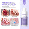 Picture of SAVILAND Monomer Acrylic Nail Liquid: 4 oz Acrylic Liquid Monomer with #12 Acrylic Nail Brush for Acrylic Powder Application, Non-Yellowing Acrylic Nail Monomer Liquid for DIY Home & Nail Salon Use