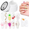 Picture of MIZHSE Solid Builder Gel for Nails, Non-Sticky Hard Gel Sculpting Gel, 3D Gel Nail Art Building Gel Carving Gel Modeling Gel Nail Extension Soak Off UV/LED Nail Art Salon Home DIY 15 g Clear