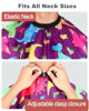 Picture of Kids Barber Cape with Neck Duster Brush, Professional Salon Hair Cutting Cape with Adjustable Snap Closure(Cartoon Dinosaur)