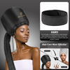 Picture of Bonnet Hood Hair Dryer Attachment - Soft, Adjustable Extra Large Bonnet Hair Dryer for Speeds Up Drying Time at Home, Easy to Use for Styling, Curling and Deep Conditioning (Black)