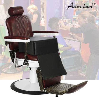 Picture of Artist hand Children Leather Cushion Oversize Barber Salon Booster Seat,Spa Equipment Black