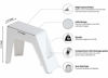 Picture of Demi's Home Shower Foot Rest - Pedicure Foot Rest - Grey - (Supplies Not Included)