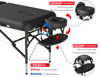 Picture of CLORIS 84" Professional Massage Table Portable 2 Folding Lightweight Facial Solon Spa Tattoo Bed Height Adjustable with Carrying Bag & Aluminium Leg Hold Up to 1100LBS