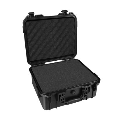 Picture of Jack Boss 14 inch Hard Case Portable Weather Waterproof Protective Camera Case, Fit Use of Drones with Customizable Foam, Equipments black