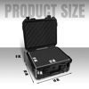 Picture of Jack Boss 14 inch Hard Case Portable Weather Waterproof Protective Camera Case, Fit Use of Drones with Customizable Foam, Equipments black